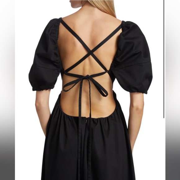 ROSSETA GETTY COTTON CORSET MIDI DRESS - Picture 10 of 16